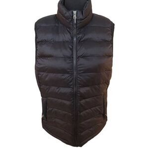 32 Degrees Heat Womens Packable Insulated Down Full Zip Puffer Vest Black Medium